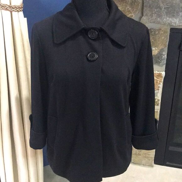 Collection Harve Benard Women's Cape Dress Jacket, Small, Black - Picture 1 of 9